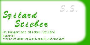szilard stieber business card